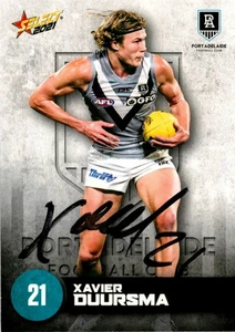 Signed 2021 Port Adelaide Power AFL Select Footy Stars Card - Xavier Duursma - Picture 1 of 3