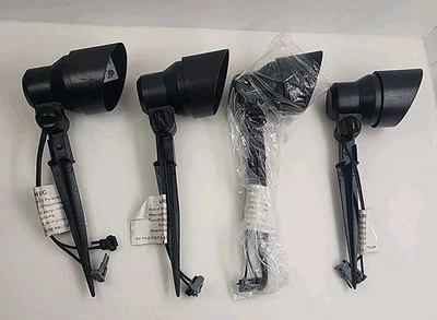 4 x MALIBU CL9 LOW VOLTAGE LANDSCAPE 20 WATT FLOOD LIGHTS BLACK METAL - Image 1 of 4