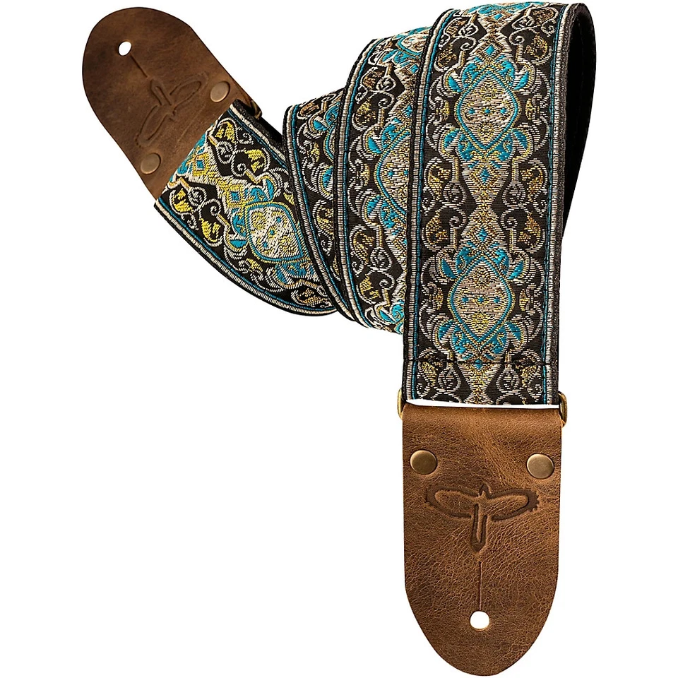 PRS Deluxe Retro Jacquard Guitar Strap Teal 2 in. - Image 1 of 3