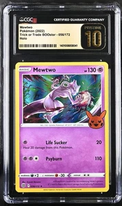 Pokémon Mewtwo 056/172 2022 Trick or Trade BOOster Holo (Pumpkin Stamp) - Bild 1 von 1