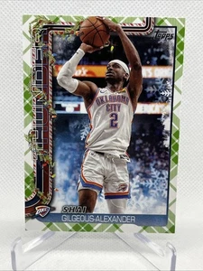 2025-25 Topps Holiday NBA Shai Gilgeous-Alexander Green Plaid SP! Thunder - Bild 1 von 2