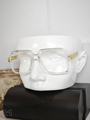 Gafas Cazal Mujeres Hombres Gafas Transparentes y Doradas Lujo Marco Transparente Foto 1 de 4
