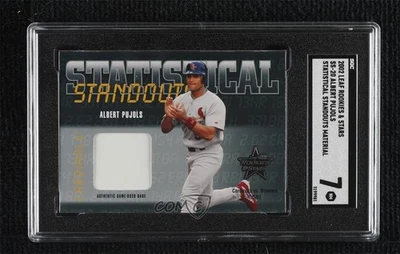 Leaf Rookies & Stars 2002 materiales estadísticos destacados Albert Pujols SGC 7 Foto 1 de 2