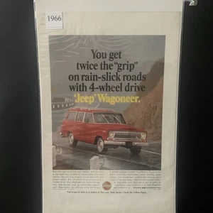 Oldtimer 1966 Jeep Wagoneer Sie bekommen doppelt den Griff auf glatten Straßen Werbung - Bild 1 von 2
