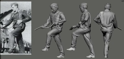 Peddinghaus Decals 3D Druck 48550 WWII Luftwaffe, Ground Crew 1 - Armourer