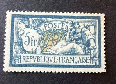 France 1900 No YT 123 Merson 5F Bleu Neuf* Signé - Photo 1/2