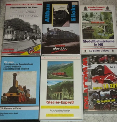 Eisenbahn Videos - 6 VHS/Alba/EK/Elloks/Abenteuer/310 min - Bild 1 von 2