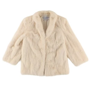 Yudofsky Kürschner Pelzmantel Jacke weiß Damen M - Bild 1 von 7