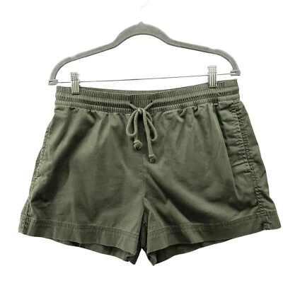 Lou & Grey Pull On Shorts Womens M Army Green Drawstring Lyocell Blend - Image 1 of 4