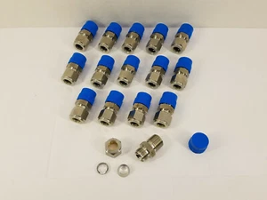 (15) Superlok SMC8-8N, 316SS Connector, 1/2 Let-Lok Tube - 1/2 MNPT - Picture 1 of 7