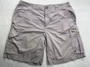 Columbia Omni Shade Board Shorts Mens Large Outdoor Purple Vintage 90s Fish Hike - Picture 1 of 19