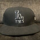 Los Angeles La Dogers Black Mlb New Era Fitted Hat 59Fifty Cap 7 3/8