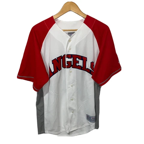 NWT Albert Pujols Los Angeles Angels Official Home Jersey Button Front Size L Cover