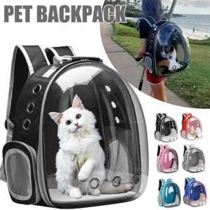 Breathable Astronaut Window Cat/Dog Carrier Transparent Backpack Pet Travel Bag - Picture 1 of 17