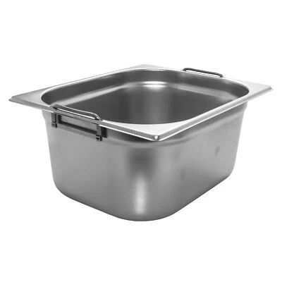 AcMax GN 1/2 Gastronormbehälter GN Behälter Edelstahl 9,5 Liter Tiefe 150 mm FAL