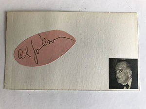 Al Jolson Signed Index Card Cut Album Page JSA COA Autograph Jazz - Picture 1 of 4