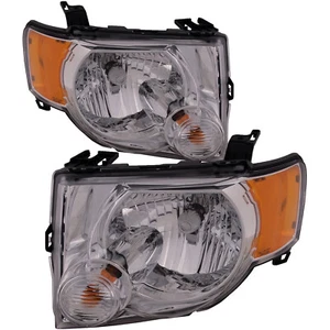 Headlight Set For 08-12 Ford Escape Hybrid CAPA Certified Headlamps - Picture 1 of 8