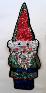 LEBENDIGE FARBE 13" Santa Wichtel Nordpol Weihnachten bestickt Patch Applikation - Bild 1 von 4