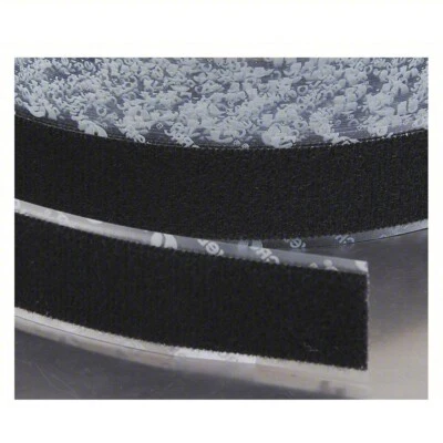 Adhesivo acrílico 75' x 1/2" marca velcro sujetador reconectable negro 196256 Foto 1 de 4