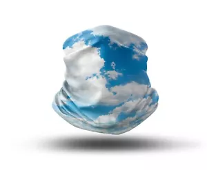 Washable Fabric Face Cover Neck Gaiter Unique Print Sky Clouds Design EU Made - Picture 1 of 6