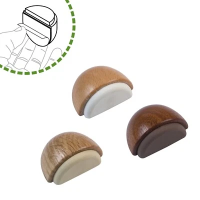 3x Türstopper rund Türpuffer Kleben Holz Gummi Puffer Eiche Buche selbstklebend - Bild 1 von 4