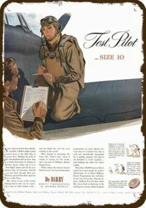1944 Segunda Guerra Mundial mujer militar piloto de pruebas Barbara Jayne réplica decorativa signo de metal - Imagen 1 de 1