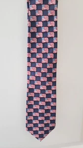NECKTIE  American Flags designer SILK all Over Print - Picture 1 of 3