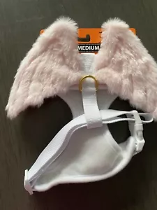 SIMPLY DOG- HALLOWEEN "PINK ANGEL WINGS" Chest Plate HARNESS Puppy/Dog MEDIUM - Picture 1 of 2