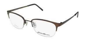 NEW EDDIE BAUER 32005 GLASSES MENS 50-20-145 HALF-RIM OVAL METAL BROWN BR - Picture 1 of 8