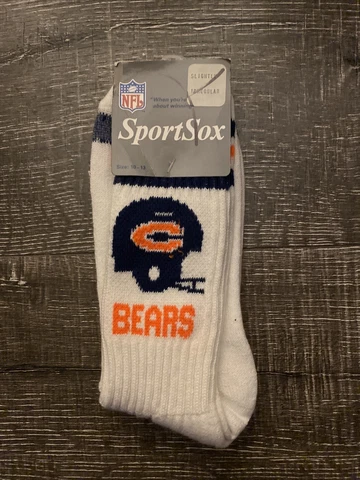 VINTAGE NFL CHICAGO BEARS SOCKS TUBE SOCKS CREW SPORTSOX SIZE 10-13 USA MADE Cover