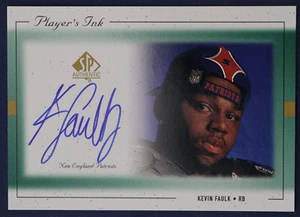 1999 SP Authentic Player's Ink Green #KFA Kevin Faulk NMMT to MINT - Picture 1 of 2
