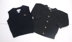 2 INFANT BOYS H&M & AMERICAN LIVING CARDIGAN & SWEATER VEST SIZE 3 & 6 MONTHS - Picture 1 of 3