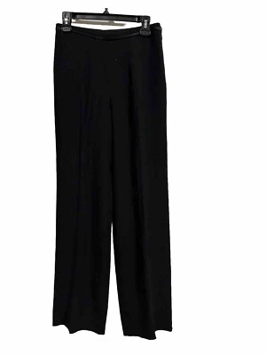 Pantalón para mujer Max Mara negro mezcla de lana sin dobladillo talla 4 Foto 1 de 4