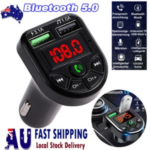 Wireless Car Kit FM Transmitter Bluetooth Radio MP3 Music Player USB Charger - Picture 1 of 6