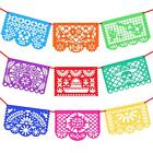 15ft 9pcs Mexican Party Banners - Felt Papel Picado Banner - Mexican Fiesta P...