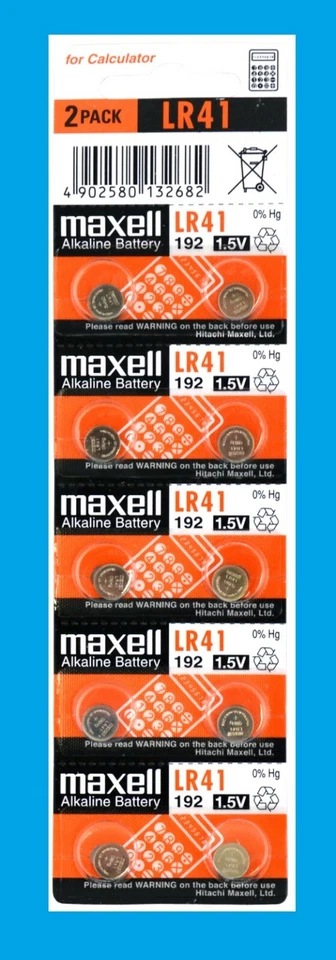 200 count of Maxell LR41 AG3 192 1.5V Alkaline Button Cell Thermometer Battery - Image 1 of 1