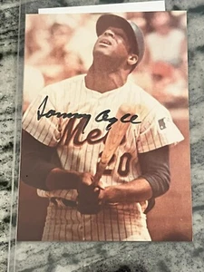 Tommy Agee Autographed Photo MLB Mets JSA CERTIFIED AUTHENTIC - Picture 1 of 3