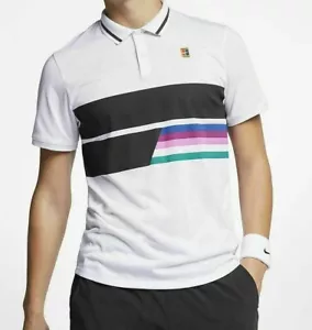 POLO TOP NIKE COURT ADVANTAGE TENNIS DRI FIT - BIANCA AJ7847-100 UOMO S - Foto 1 di 9