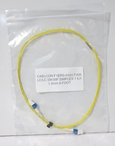 CABLCON F1ERS-0101-F006 LC/LC SM BIF SIMPLEX 1 EA 1.2MM 6 FOOT - Picture 1 of 2