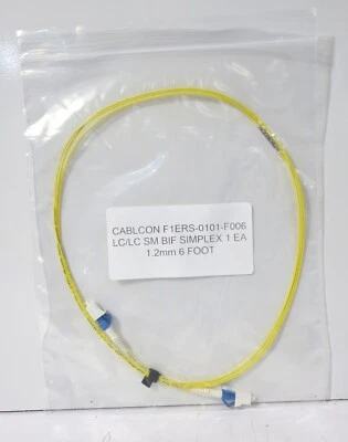 CABLCON F1ERS-0101-F006 LC/LC SM BIF SIMPLEX 1 EA 1.2MM 6 FOOT - Image 1 of 2