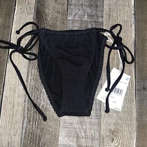 Good American NEU XS Größe 00/0 schwarz Always Fit kleine Krawatten Bikinihose Schwimmen - Bild 1 von 2