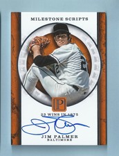 JIM PALMER 2016 PANINI PANTHEON MILESTONE SCRIPTS SIGNATURE AUTOGRAPH AUTO /99