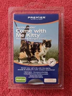 NIOP Come With Me Kitty™ Cat Harness Bungee Leash M Blue Gentle Leader® Premier® - Image 1 of 4