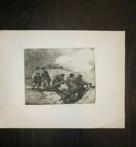 Original Francisco Goya (1746-1828) Etching No Suben el Camino c 1860 - Bild 1 von 2
