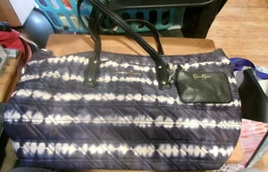JESSICA SIMPSON LARGE TOTE SHOULDER HANDBAG BLUE & WHITE TYE DIE - Picture 1 of 7