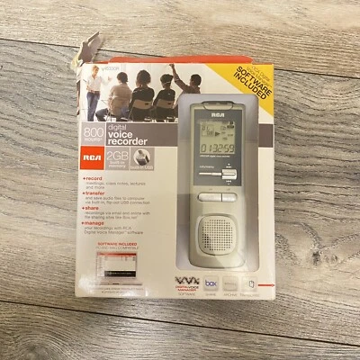 RCA VR5330R Digital Voice Recorder, 800 Hours, 2 GB Memory, PC, MAC Software - Image 1 of 4