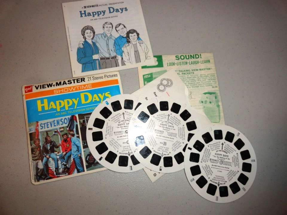 Vintage 1974 View-Master Happy Days Television Series Stereo Picture Reels - Image 1 of 1