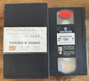 DEAD CALM (1989) VHS - Young’s Video rental - Billy Zane Horror Thriller - Picture 1 of 2