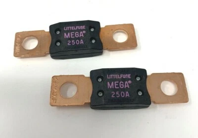 Littelfuse MEGA 250A 32V Fusible Automotriz Perno Abajo - OEM BMW (PAQUETE DE 2) *TOTALMENTE NUEVO* Foto 1 de 2