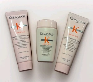 Lote x 3 Champú y Acondicionador Kerastase Genesis Set de Viaje 30 ml Cada Uno NUEVO - Imagen 1 de 1